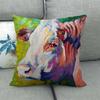 Cow-Themed Color Oil Painting Digital Printing Short Plush Pillow Covers For Car Sofa Office Cushion Cover Home Goods