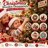6pcs Santa Wooden Christmas Ornaments DIY Craft Xmas Tree Hanging Ornament  New Year Gift