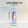1PC Three Pretty Girls Character Cartoon Print 750ml Color Plastic Sports Water Bottle Leakproof Flip Straw Lid Suitable for Sports Office Home Use