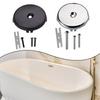 1 Set Single Hole Bathtub Drain Overflow Panel With 3 Screws Drain Overflow Panel Bathtub Accessories