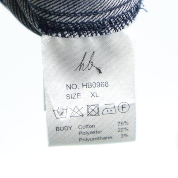 Brand new HB Big Hood Silky Denim Mod coat XL Long coat Denim jacket Men's Used