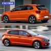 2Pcs n Flag Rear Triangular Window Sticker Decal For Volkswagen Polo 2012-2018 LHD Matte Black Car Exterior Decor Trim