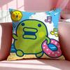 Toy T-Tamagotchi Cushion Cover Breathable Linen Pillowcase Summer Odorless Eco-Friendly Invisible Zipper Washable