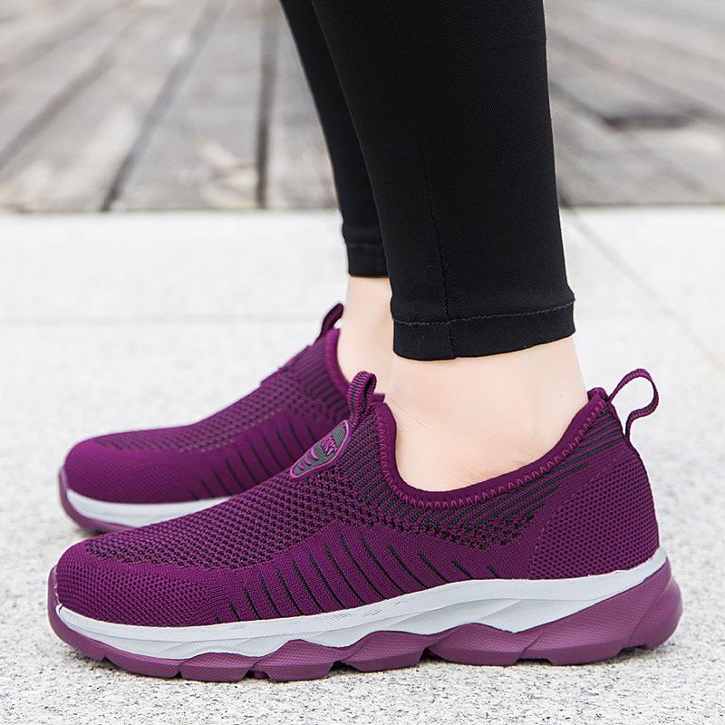 Ältere Mesh-Schuhe Damen Sommer atmungsaktiv hohl Ein-Pedal Sport Mutterschuhe Mittelalterliche und ältere bequeme Laufschuhe Herren Spot