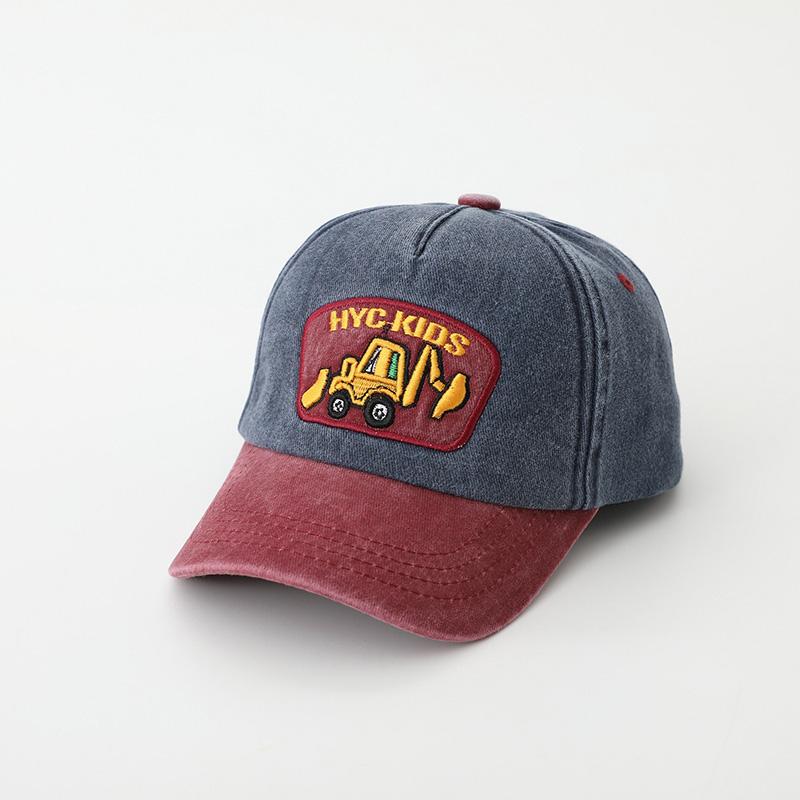 Fashion Letter Children Baseball Hat Solid Color Baby Peaked Cap Cotton Casual Kids Duck Tongue Cap 3-6Year Boy Girl Sun Visors