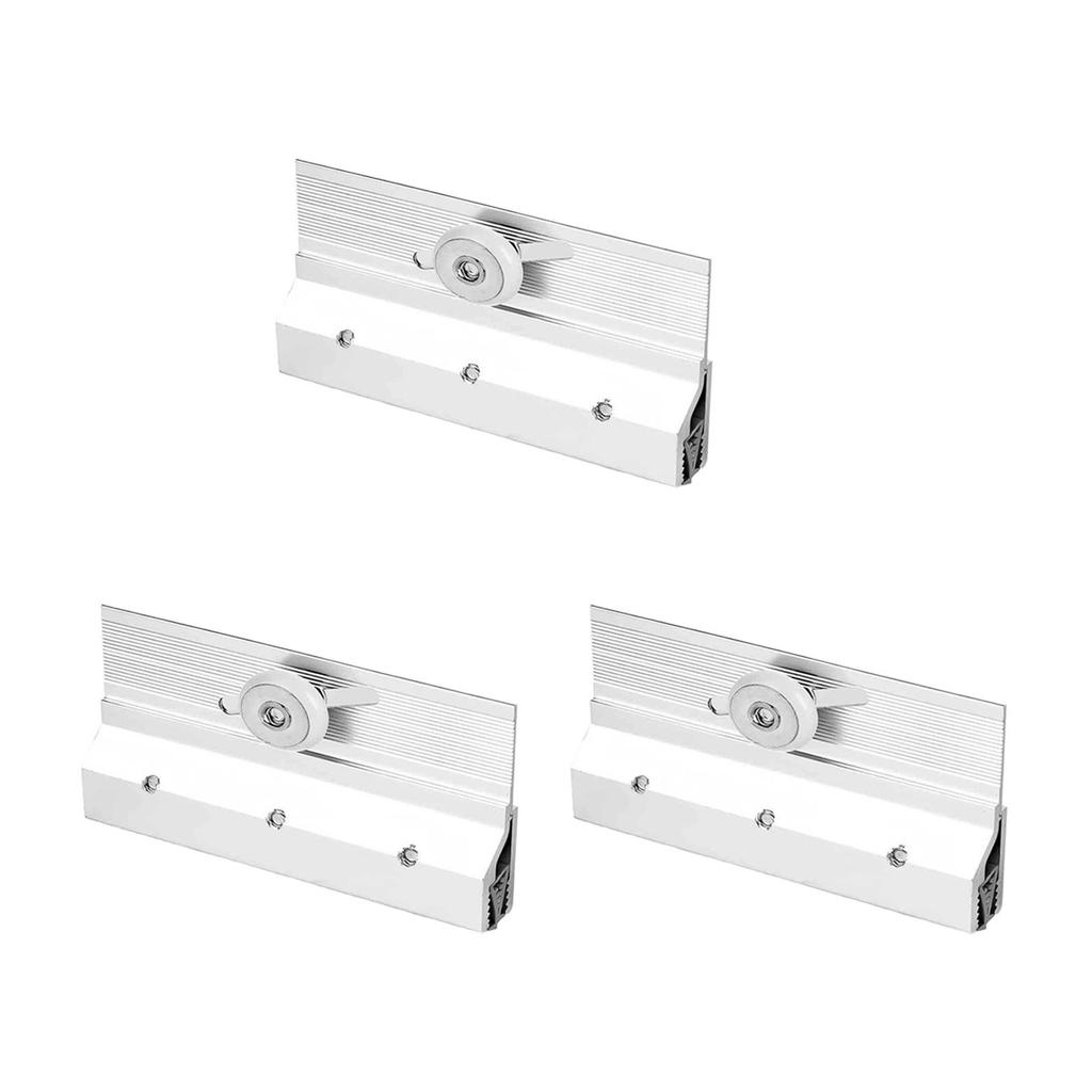 M 6053 Rahmenlose Duschwand Oberer Halter Rollenmontage, Kugellager, Chrom für 1/4 Zoll Schiebeglaspaneele Aluminium,