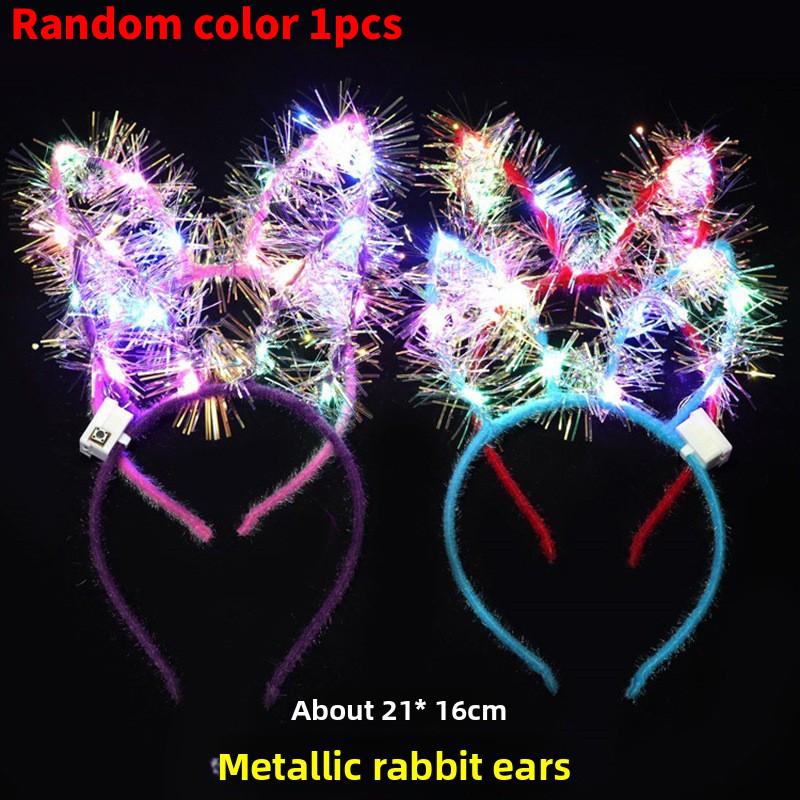 Rabbit Mouse Ears Luminous Headwear Cat Ear Crown Hair Accessory Gift