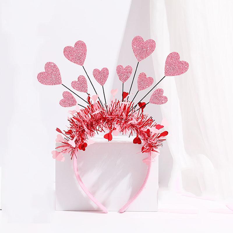 Valentine's Day Red Heart Headband Hair Clip - Wedding & Party Photo Prop