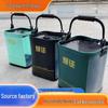 Large Capacity Transparent Fishing Bucket with Handle - Durable EVA Box with Thickened Hard Bottom
