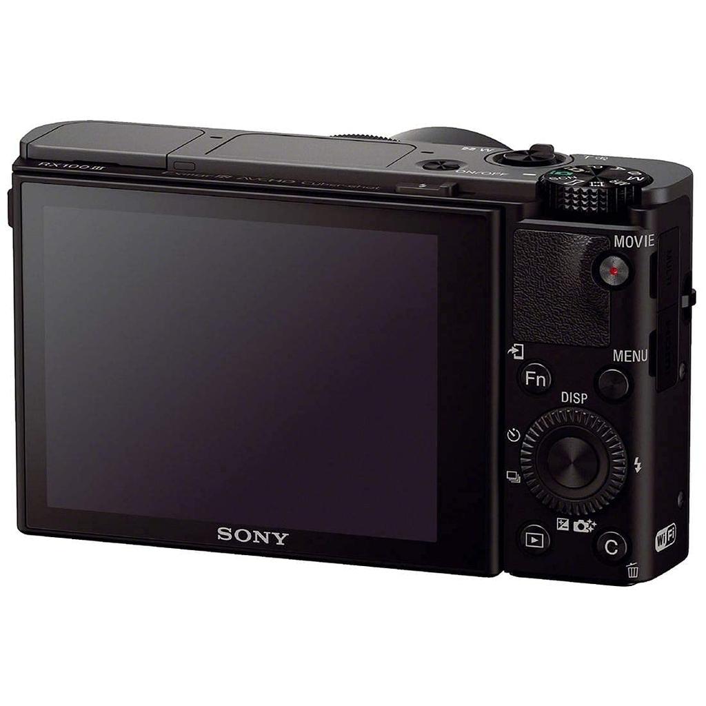 SONY RX100III Compact Digital CMOS optical zoom tiltable LCD Cyber-shot Camera, Black, 1.0-inch back-illuminated sensor, 2.9x (24-70mm), 180-degree