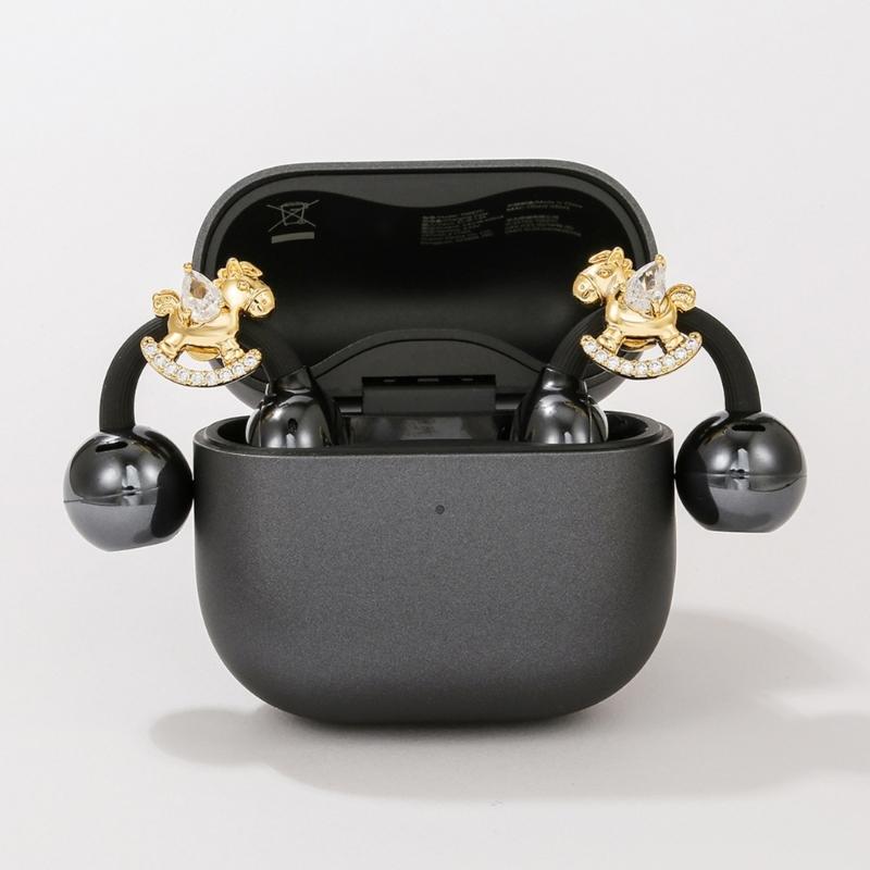 Elegant Horse Shaped Ear Clip Attachment For FreeClip 1 2 Earbuds Enhancer Coppers Zircons Embellishment