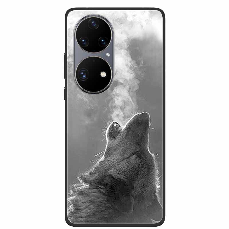 Para Huawei P50 Pro Funda P50E Resistente a Golpes Suave Silicona Funda de Teléfono Para Huawei P50Pro Cubierta Trasera P 50 Lujo Protectora TPU Coque