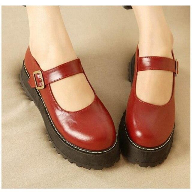 flat platform mary janes