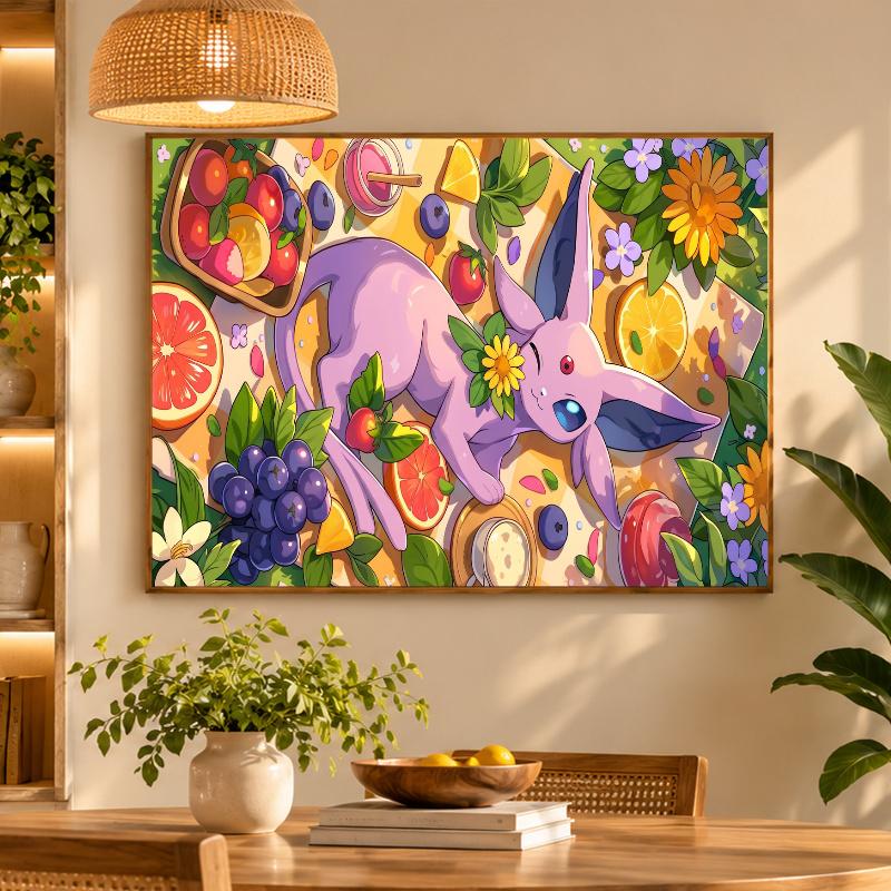 5D Diamond Painting espeon DIY Full Drill Diamond Art Kit Home Decoration