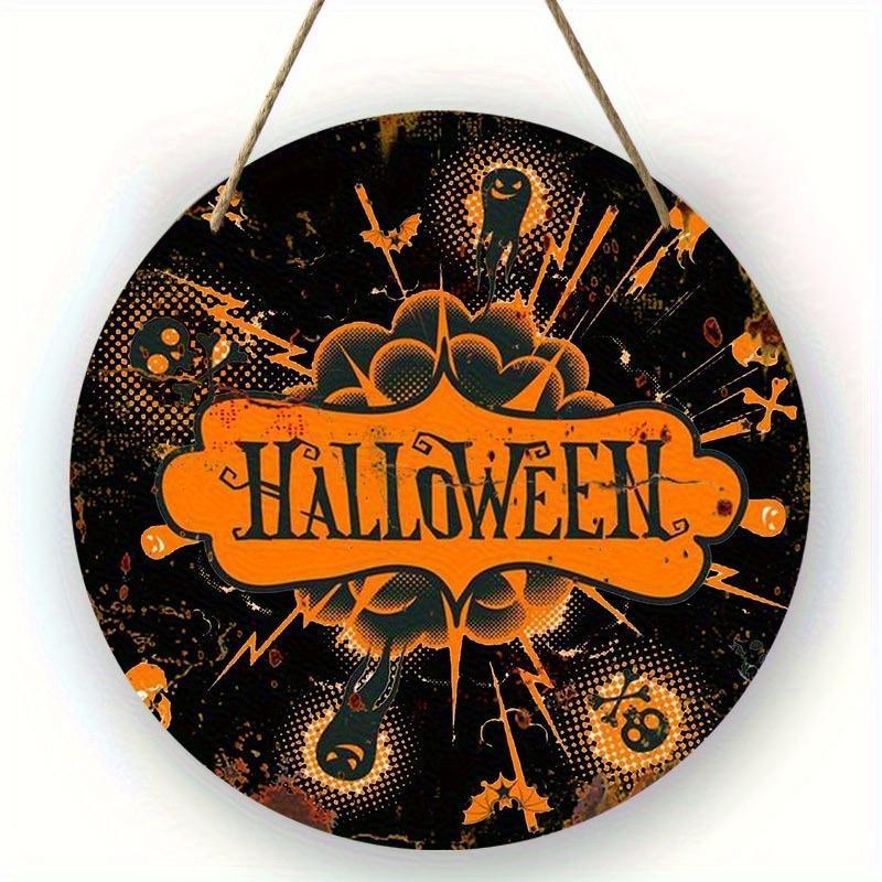 

2d Плоский 20*20см, Хэллоуин Домашнее Украшение, Деревянная Круглая Логотип Креативная Декоративная Табличка, для Дома, Кухни, Офиса, Сада, Декора для Бара. 20*20cm