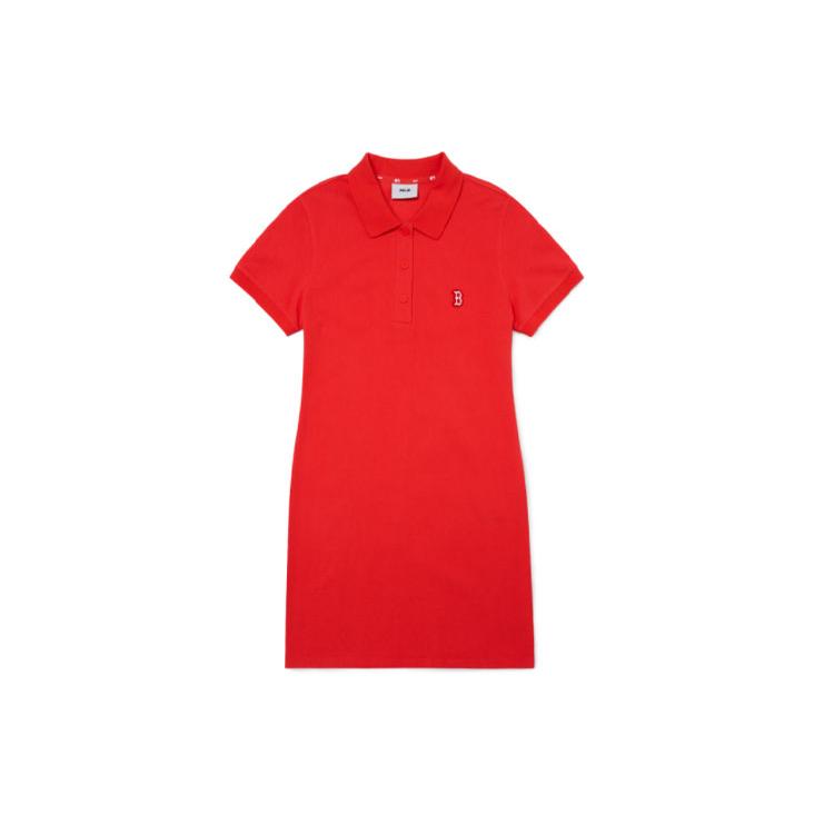 New MLB Short Sleeved Dresses Women's Light Pink 3FOP00623-43RDL