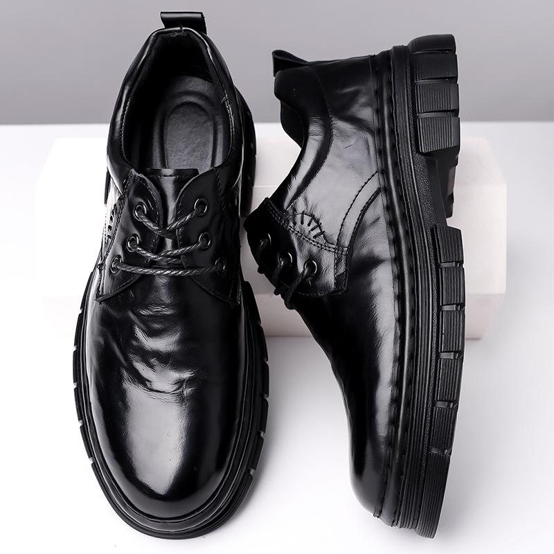 Wenzhou Leather Shoes Spring and Autumn 2025 Men's Niche Cowhide Men's Shoes British Casual Shoes 2025