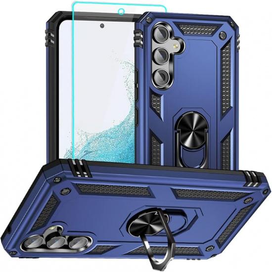 for Samsung A54 5G Case, Galaxy A54 5G Phone Case with HD Screen Protector, [Military Grade 16ft. Drop Tested] Ring Shockproof Protective Phone Case Samsung Galaxy A54 5G Cas