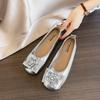 Fashion Women's Shoes 2025 Shallow Women's Flats Designer Comfort Soft Sole Round Toe Loafers Casual Slip On Flower Flat Shoes Ladies