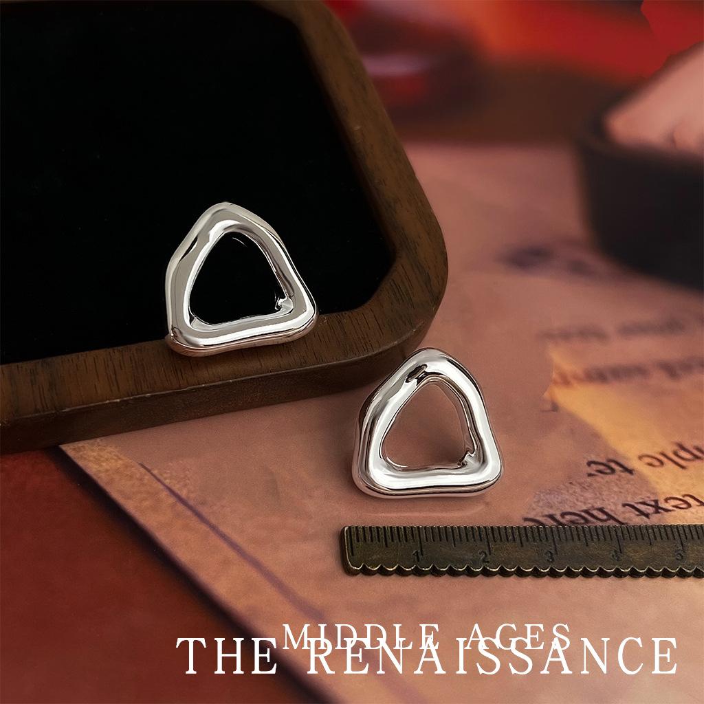 Medieval style commuting geometric irregular stud earrings fashion light luxury earrings cold wind earrings