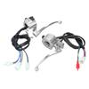 2pcs 22mm Motorcycle Drum Brake Handlebar Switch Left Right Aluminum Alloy Silver Replacement for JH70 JH90