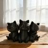 Drei Keine Katze Dekorationen, Drei Lustige Zusammenhängende Katzenstatue Ornamente, Nicht Riechen, Nicht Sehen, Nicht Sagen "katzen, Auto Ornamente"