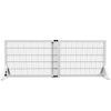 Dog Safety Barrier 2-Panel Protection Barrier Adjustable Width 101-181 Cm Wood Steel White