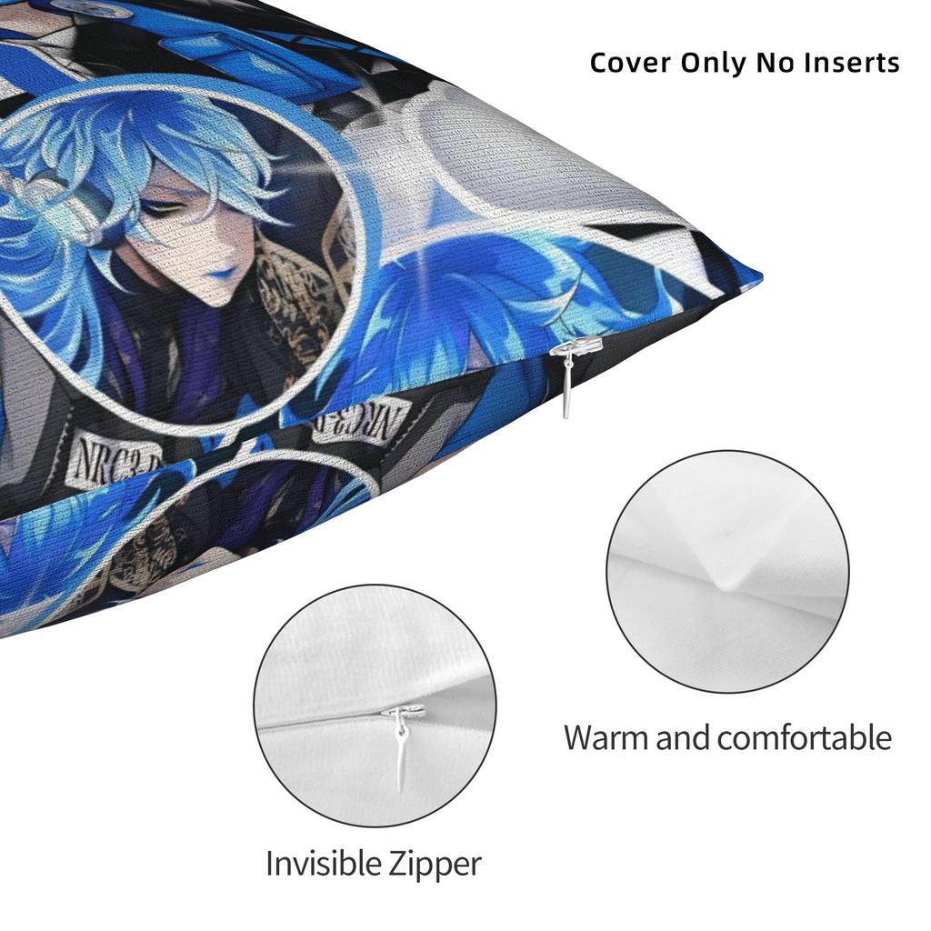 Printed Twisted Wonderland Idia Shroud Pillowcase Cushion Cover Decoration Ignihyde Game Pillow Case Cover Home Drop Shipping