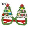 Fun Holiday Accessories for Kids Christmas Glasses, Glitter Party Glasses Frames, Novelty Elf Snowman Santa Claus Elk Frames Reindeer Eyeglasses