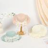 Sweet Lace Bow Straw Hat Outdoor Big Eaves Sun Hat Fashion Lace Ribbon UV Protective Straw Hat