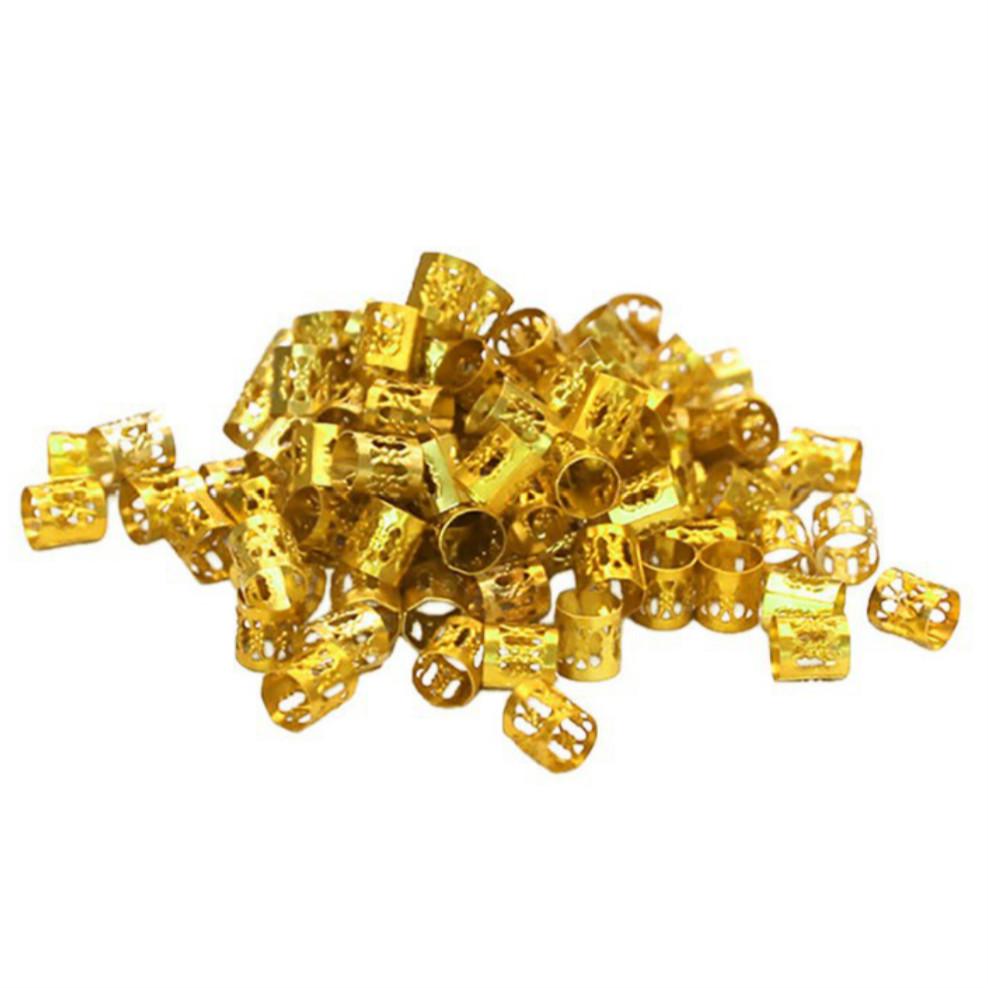 Buy 100Pcs Hair Metal Tube Ring Beads for Braids Hair Beads for