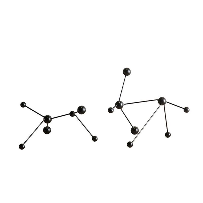 

Металлические точки, линии, шары, геометрические орнаменты, современный и простой европейский стиль, радиальная модель, офис продаж, мягкие украшения
