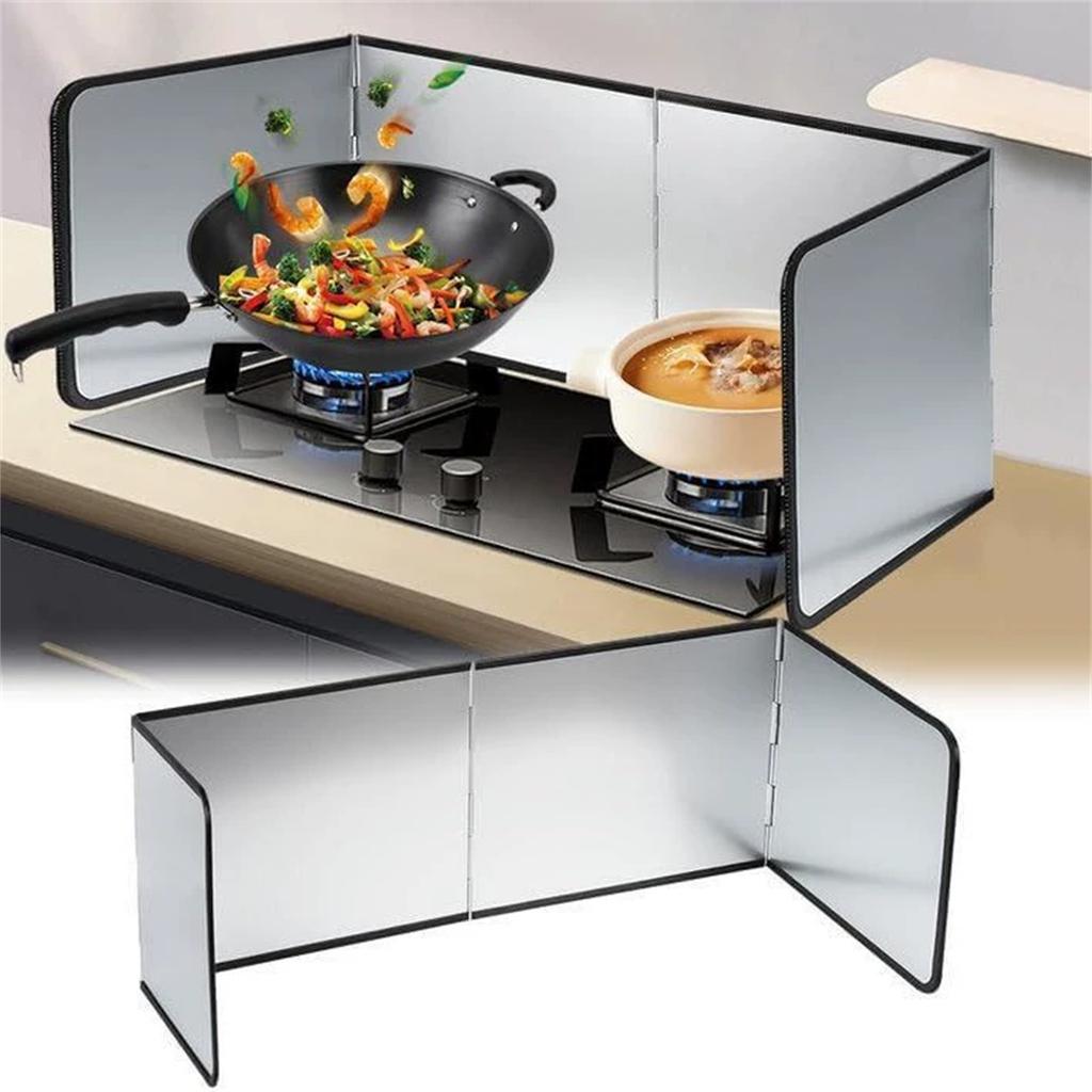 Gasherd-Ölspritzschutz – Faltbare verzinkte Wärmeisolierplatte, ölbeständig und -Schutz für den Heimgebrauch