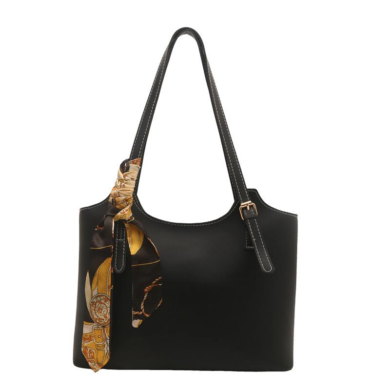 1Pc Premium Silk Scarf Handbag Spring New Versatile Ins Shoulder Armpit Bag Retro Commuter Tote Bag