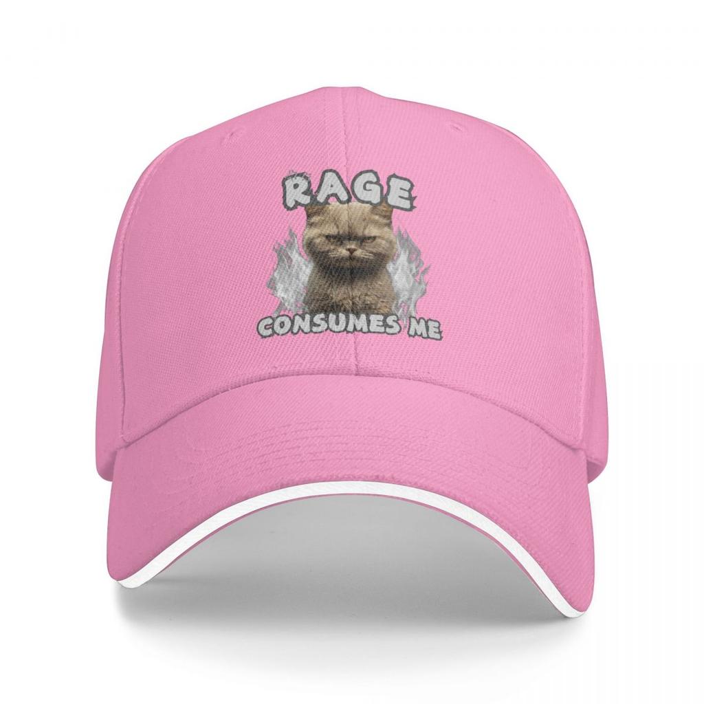 Baseball Caps Rage Consumes Me Absurd Cat Meme Funny Casquette FeUnisex Unisex Outdoor Spring Hats