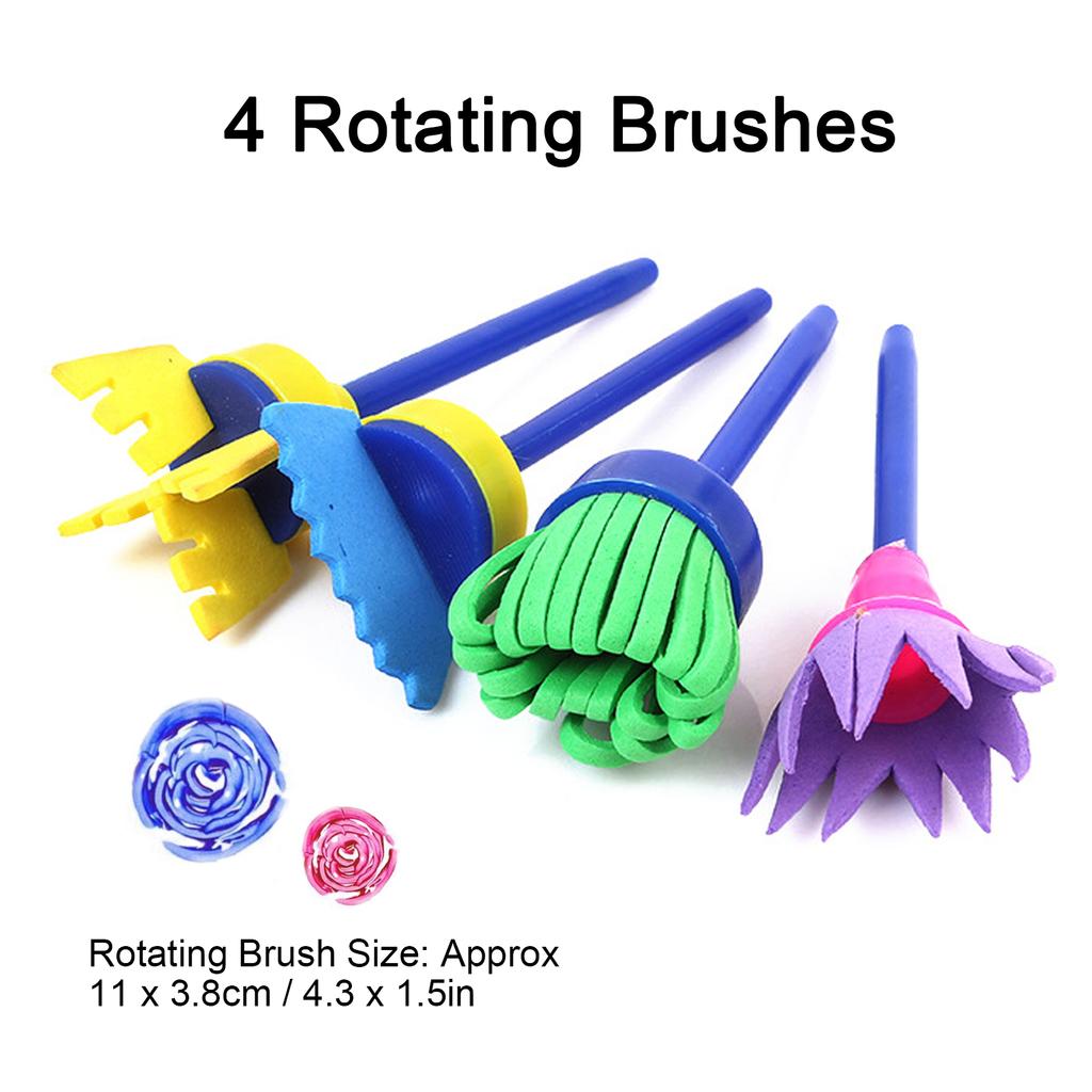 36Pcs Graffiti Tool Roller Sponge Brush Kit Stamps Antifouling Clothes Children Drawing Kit