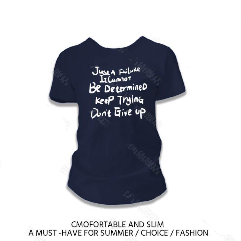 Women's Casual Motivational Quote Print T-shirt Slim Fit Short Sleeve Crew Neck Summer Top