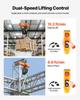 1000 kg Electric Chain Hoist, 3 m Lifting Height, 230V Single Phase Overhead Crane with 100 m Wireless & 2.4 m Wired Remote Control, Power Electric