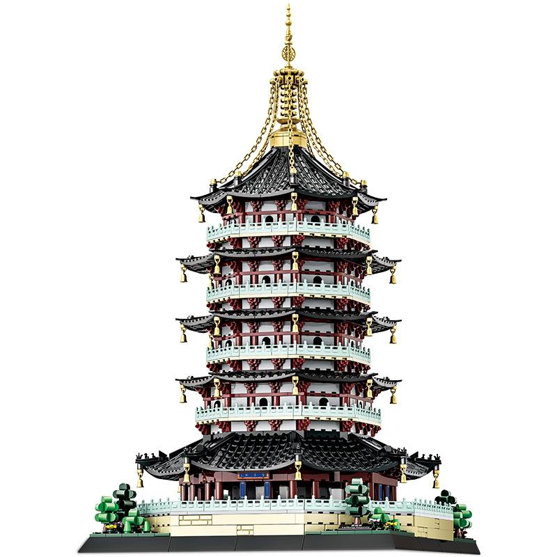 6236 High-Standard Building-Set High-Standard Bricks First-Class Chinese-Style Premium-Quality Hangzhou First-Class Leifeng First-Class Pagoda