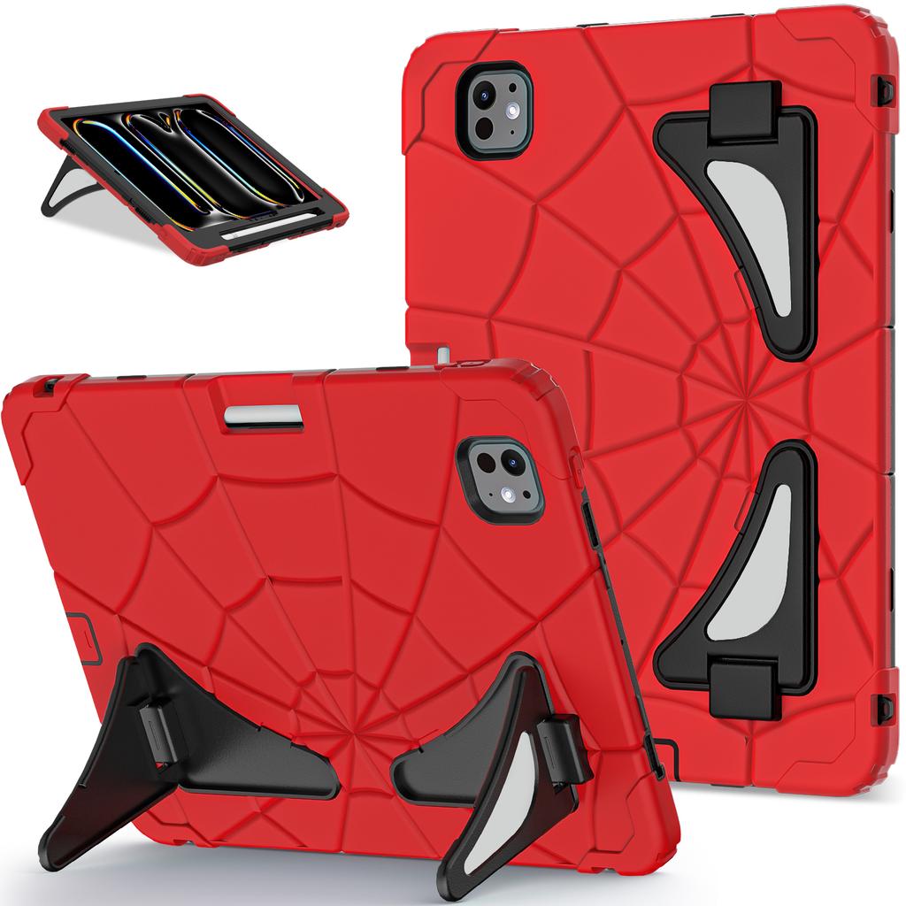 For iPad Pro 11 (2025)/11 (2024) Case Silicone+PC Kickstand Tablet Cover