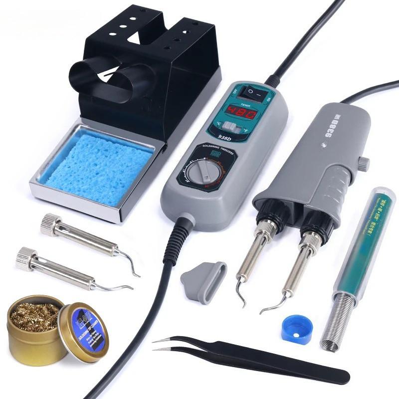 938D Portable Tweezers Soldering Station 120W Soldering Iron Station Chip Desoldering Tools Set SMD Welding Equipment