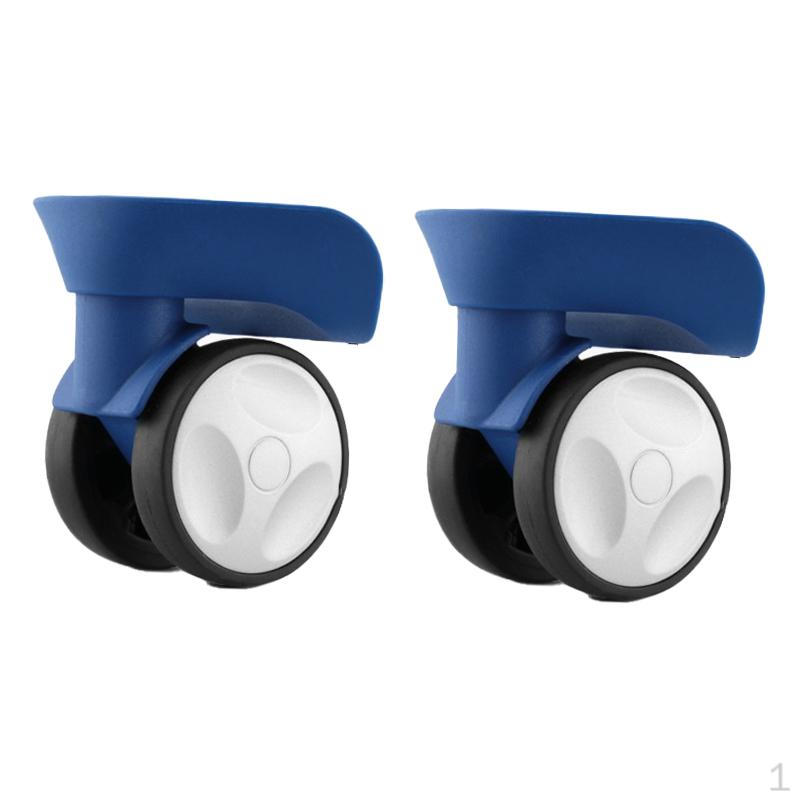 

2 шт. Сменные колеса для багажа Ремонт Тележка Дорожный чемодан Легко установить Аксессуар для чемодана синий