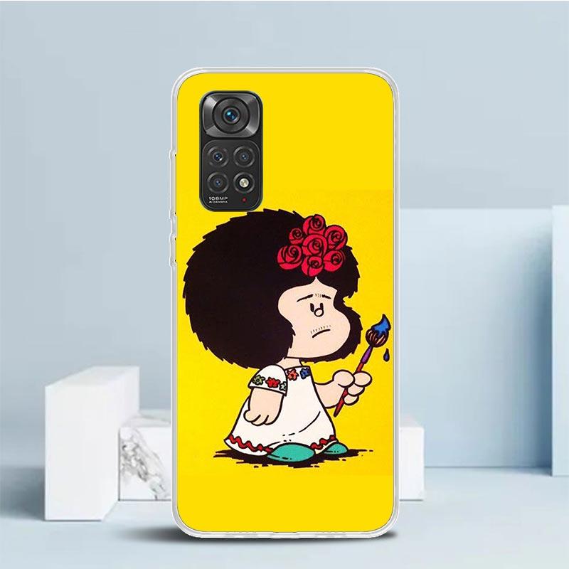 Mafalda Cartoon Phone Case For Xiaomi Redmi Note 15 14 14S 13 12S 12 Pro Plus 11S 11 11T 11E 10S 10 + Soft TPU Back Cover Redmi