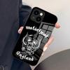 Funda de Teléfono Banda M-Motorhead Para IPhone 17 Pro Max 15 Pro 16 14 Plus 12 13 Mini 11 Pro Cubierta de Cristal a Prueba de Golpes