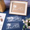 GORGECRAFT 4 Sheets Sunset Graphics & Decals Sun and Wave Decal Palm Trees Wall Decal Waterproof Reflective Coconut Tree with Sun Car Decorative