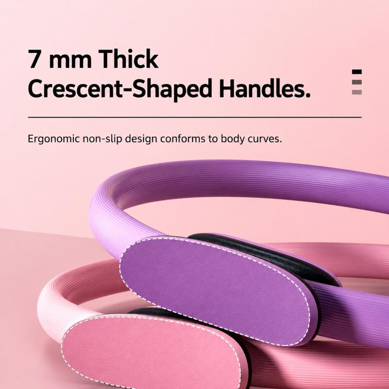 Pilates Ring Resistance Circle With Non Slip Handles For Home Fitness Leg Arm Back Stretching Training ABS Fiberglass Exercise Tool