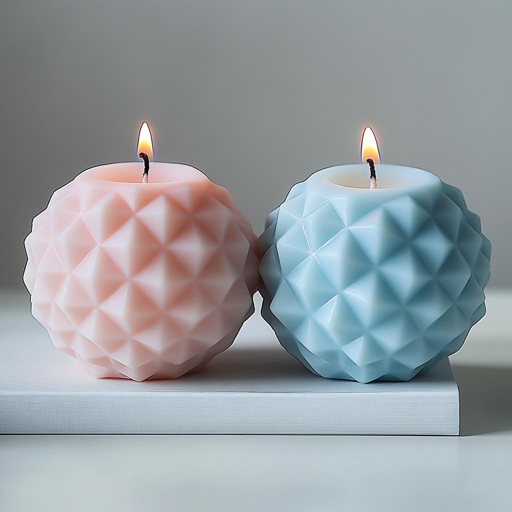 DIY Irregular geometric cylindrical candle silicone mold striped cube candle mould wavy cylindrical spherical Resin molds