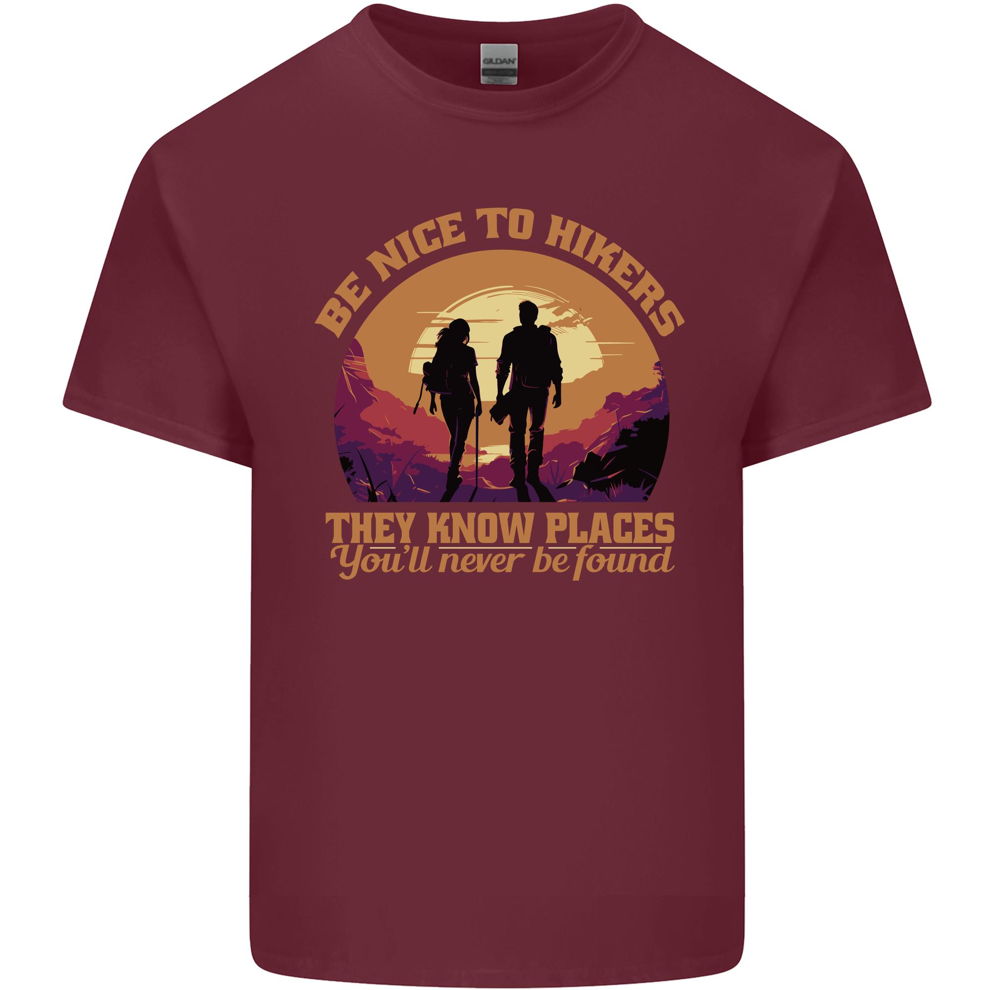Be Nice to Hikers Funny Hiking Mountains Unisexs Light Cotton TShirt S