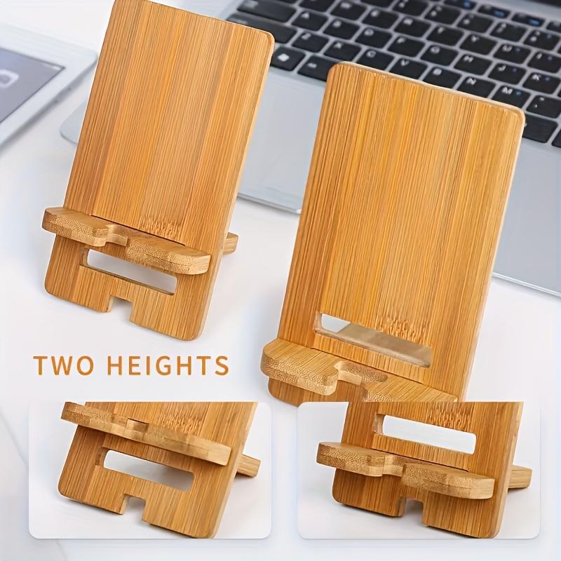 Stylish Adjustable Bamboo Phone and Tablet Stand | Multi-Angle Desktop Holder, Perfect for Home Office, School - Ideal Gift