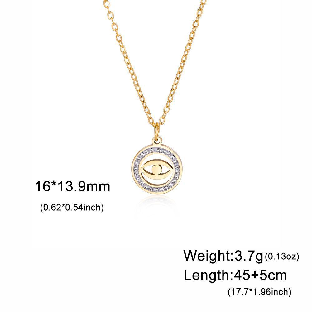 New 2024 Evil Greek Eye Lucky Collar Stainless Steel Chain Necklaces Gold Chain Design for Men Ladies Gold Chain